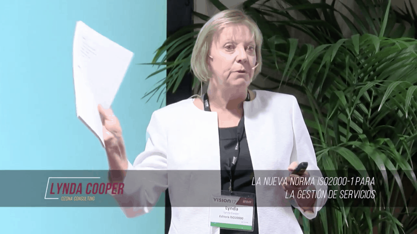 Lynda Cooper presenting the new edition ISO 20000-1:2018